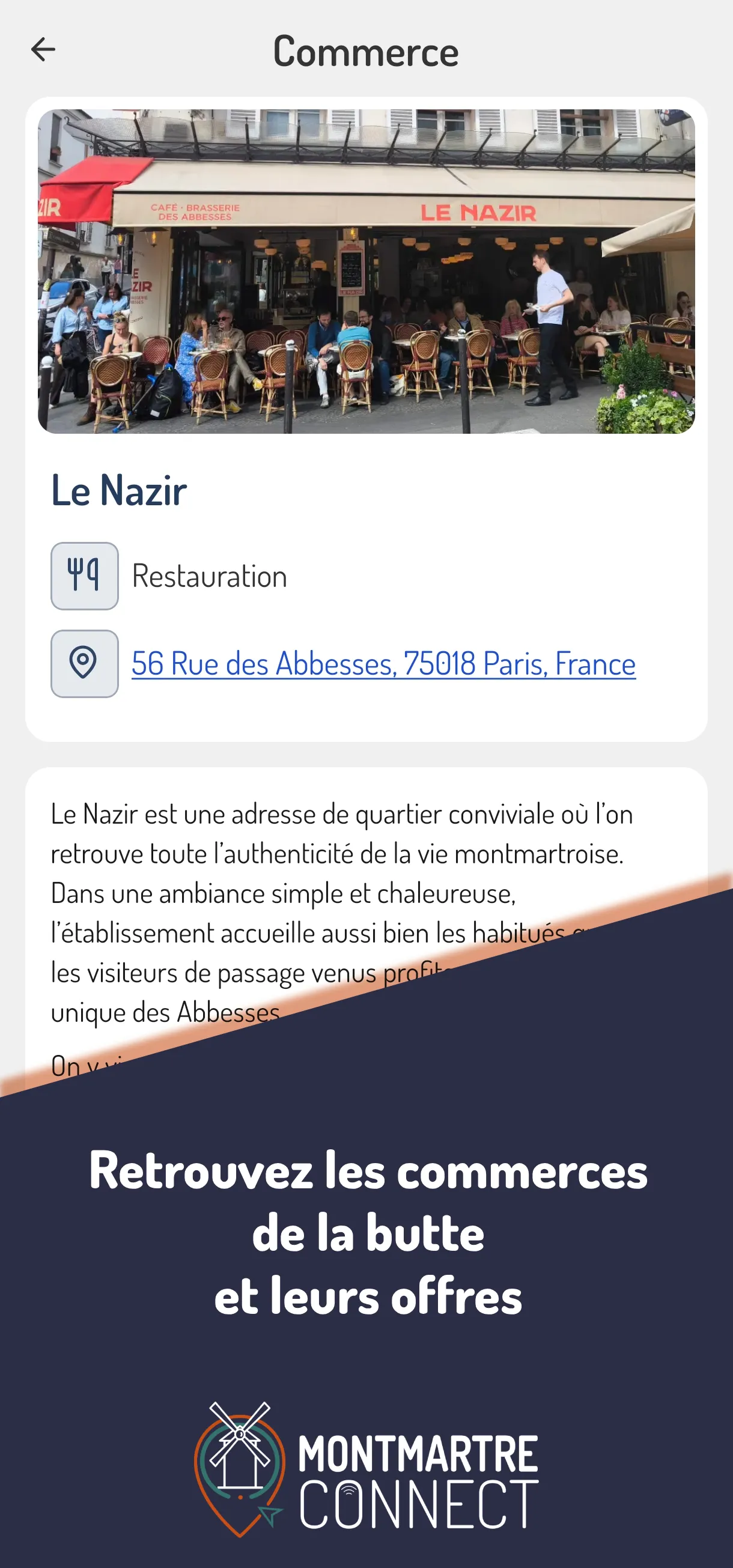 commerces Montmartre Connect